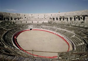 Vista interior del anfiteatro de Roman